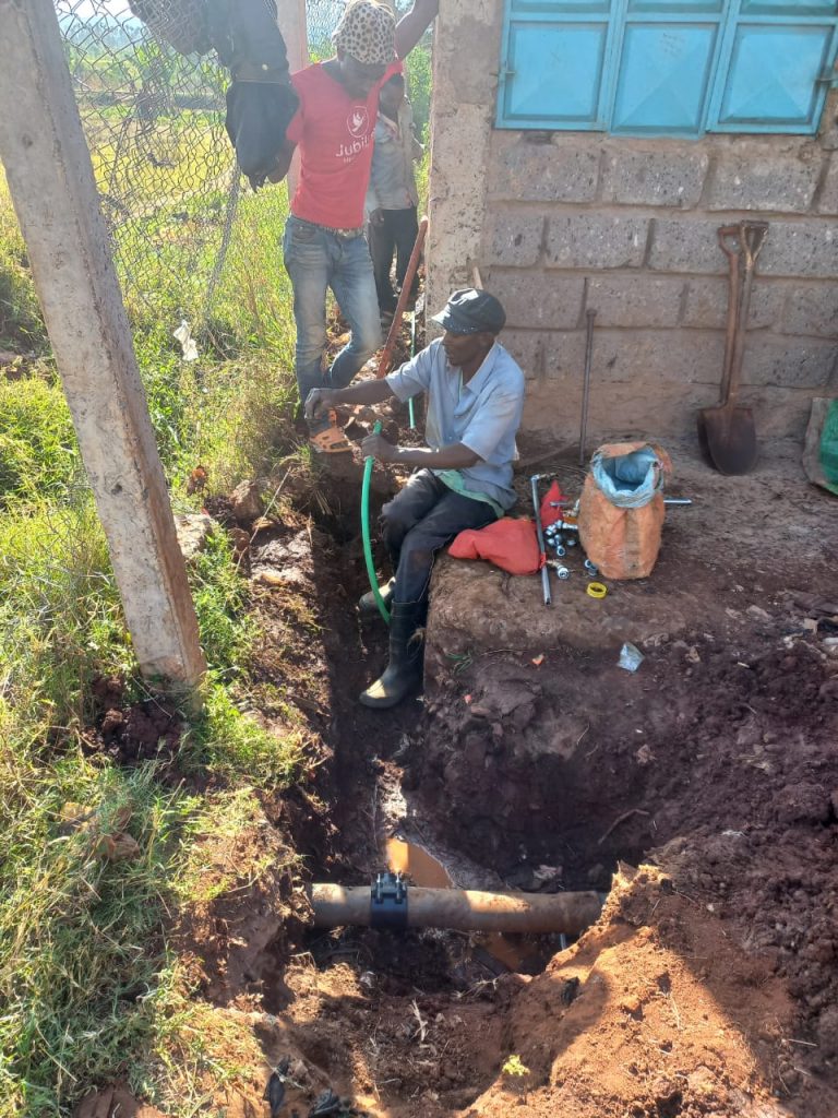 Residents of Mathare area in Maragua Town getting connected to clean and safe water through MUSWASCO’s social connection policy programme.